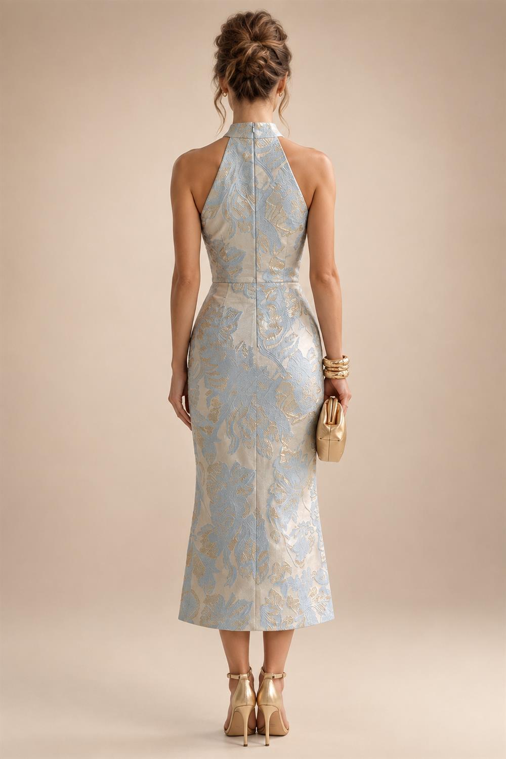 Sheath/Column Scoop Neck Velvet Floor-Length Mother of the Bride & Groom Dresses with Rhinestones (SHI22501640)