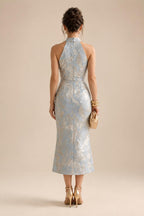 Sheath Chiffon Floral Print Cape Sleeves Mother of the Bride & Groom Dresses for Formal Wedding (SHI22500682)