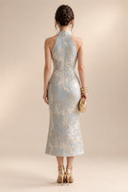 Tulle A-Line/Princess V-Neck Floor-Length Mother of the Bride & Groom Dresses with 3D Flowers (SHI22501351)