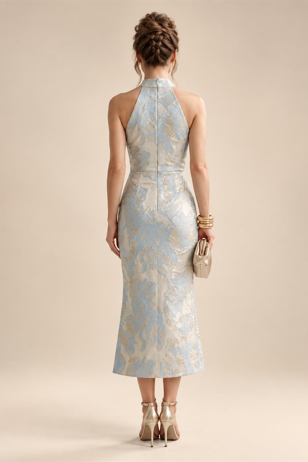 A-Line Floor-Length Chiffon Cape Sleeves Mother of the Bride & Groom Dresses with Tiered Ruffles (SHI22500723)