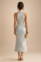 Sheath Chiffon Cape Sleeves Maxi Mother of the Bride & Groom Dresses with Ruched Waist (SHI22500727)