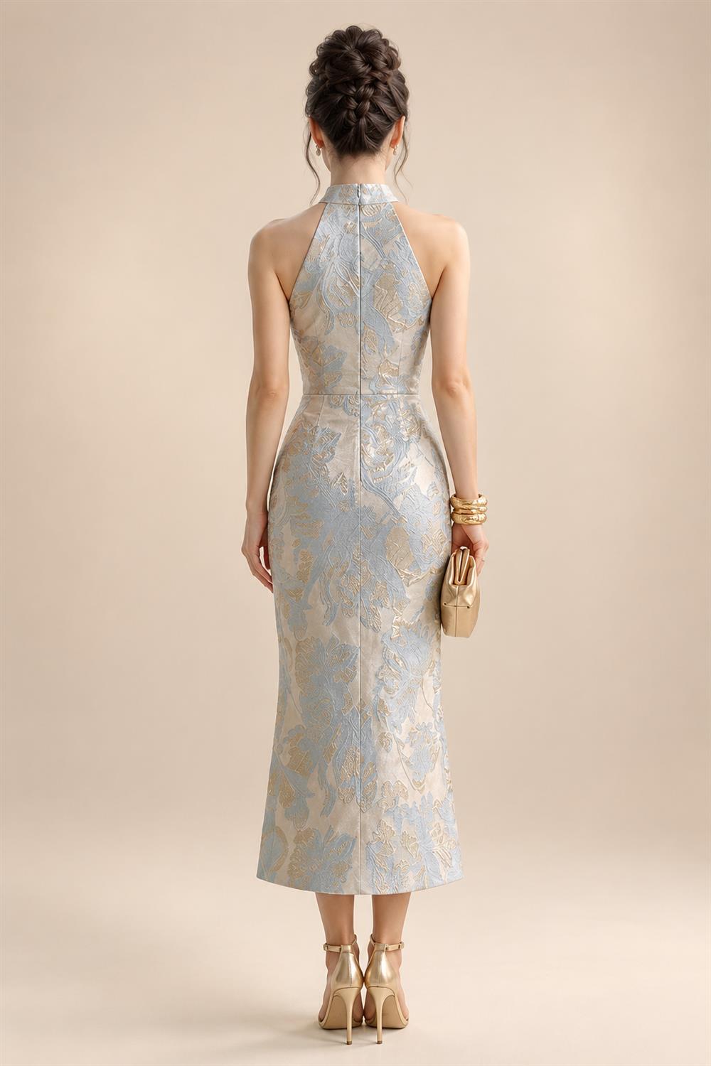 Sheath/Column Scoop Neck Velvet Floor-Length Mother of the Bride & Groom Dresses with Rhinestones (SHI22501640)