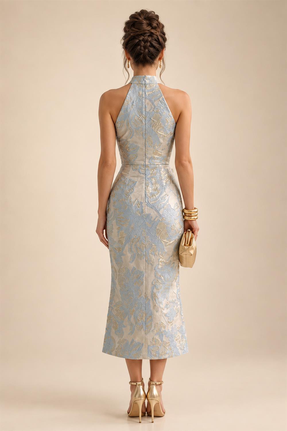A-Line/Princess Scoop Neck Chiffon Maxi Mother of the Bride & Groom Dresses with Ruffles (SHI22501599)