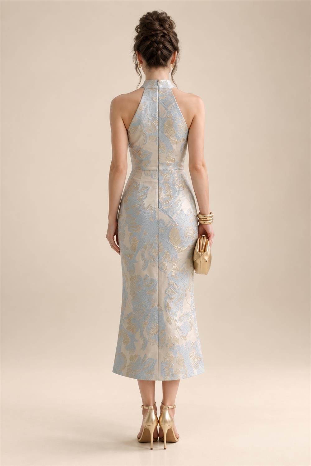 A-Line/Princess Scoop Neck Chiffon Maxi Mother of the Bride & Groom Dresses with Ruffles (SHI22501599)