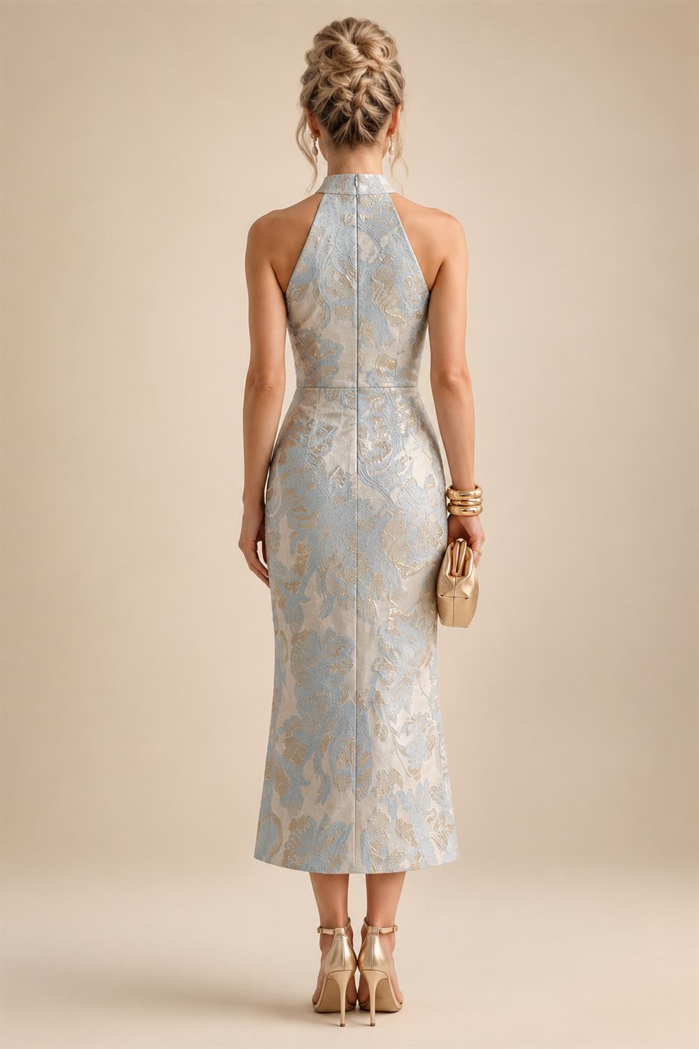 Chiffon A-Line/Princess Scoop Neck Floor-Length Mother of the Bride & Groom Dresses with Floral Embroidery (SHI22501221)