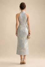 Sheath/Column Lace Appliques Maxi Mother of the Bride & Groom Dresses with Ruched Waist & Satin Bodice (SHI22501596)