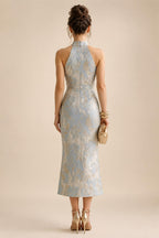 Jumpsuit Scoop Neck Chiffon Floor-Length Mother of the Bride Pantsuits with Rhinestones (SHI22501658)