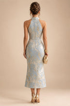 Jacquard A-Line/Princess V-Neck Floor-Length Mother of the Bride & Groom Dresses with Pockets (SHI22500987)