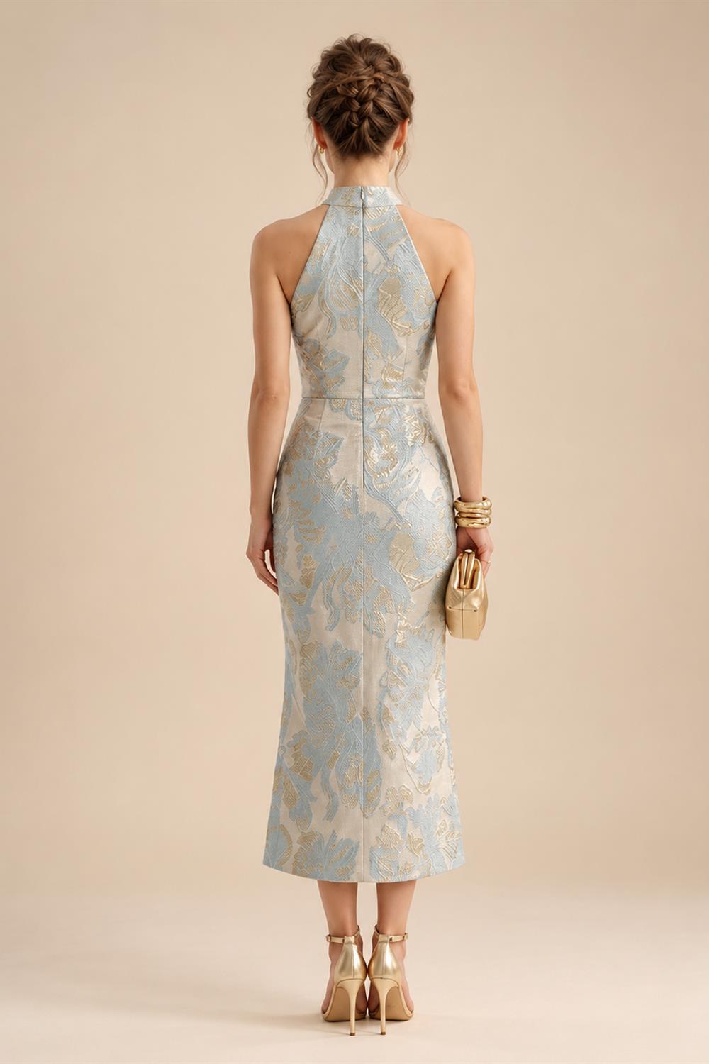 A-Line/Princess One Shoulder Tea-Length Mother of the Bride & Groom Dresses with Ruffles & Ruched Waist (SHI22501283)