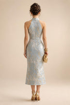 Sequin Floral Sheath/Column V-Neck Floor-Length Mother of the Bride & Groom Dresses with Ruched Waist (SHI22501219)