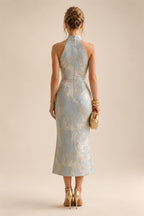 A-Line/Princess Off Shoulder Chiffon Maxi Mother of the Bride & Groom Dresses with Lace Appliques, Rhinestone & Pleats (SHI22501655)