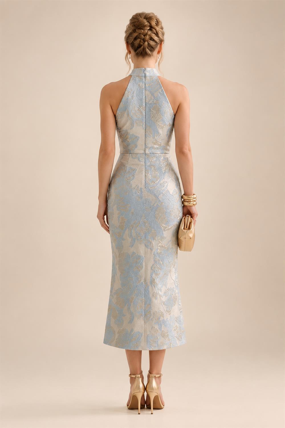 A-Line/Princess V-Neck Chiffon Maxi Mother of the Bride & Groom Dresses with Rhinestones & Pleats (SHI22501693)