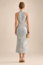 A-Line/Princess V-Neck Chiffon Maxi Mother of the Bride & Groom Dresses with Rhinestones & Pleats (SHI22501693)