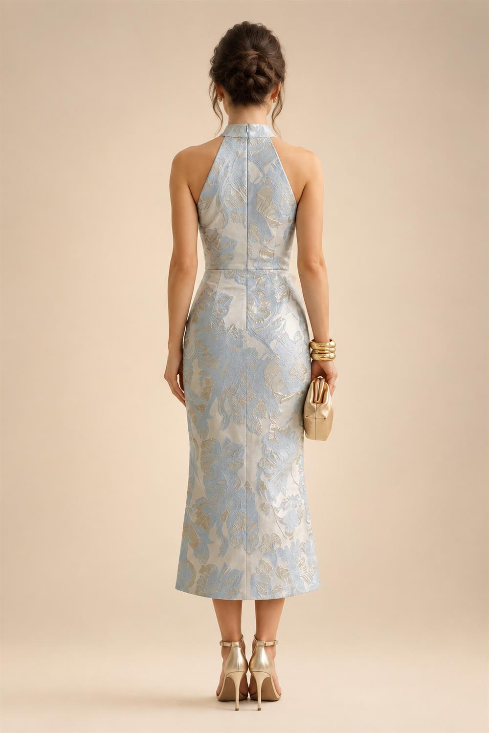 Sheath/Column Scoop Neck Chiffon Maxi Mother of the Bride & Groom Dresses with Lace Appliques, Sweep Train & Ruched Waist (SHI22501642)