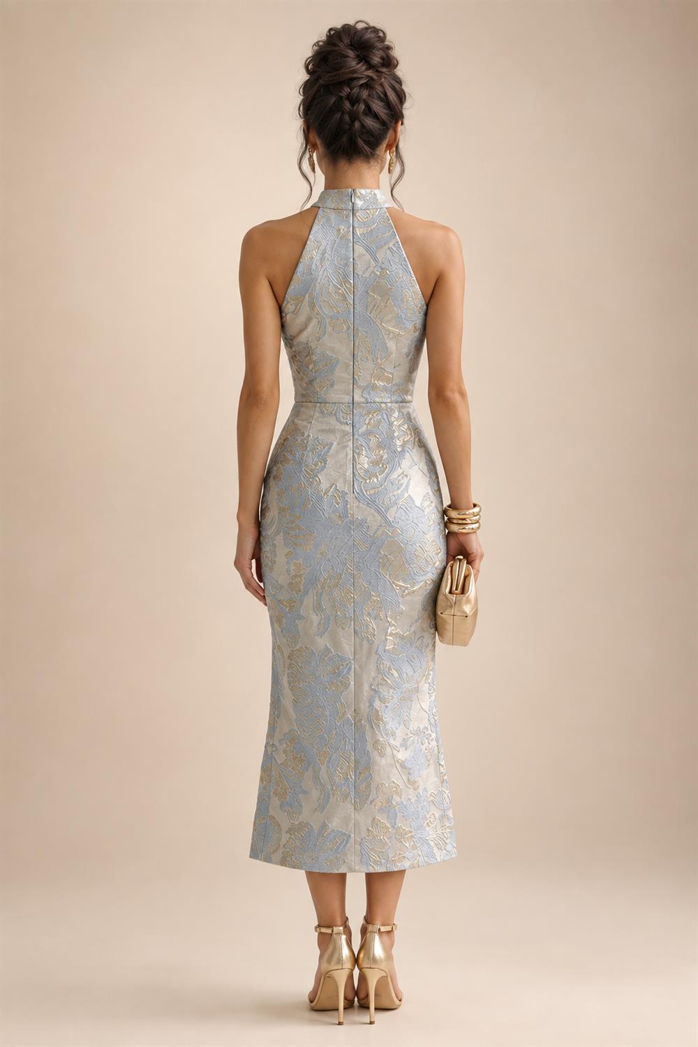 A-Line/Princess One Shoulder Floral Embroidery Floor-Length Mother of the Bride & Groom Dresses for Women (SHI22501656)
