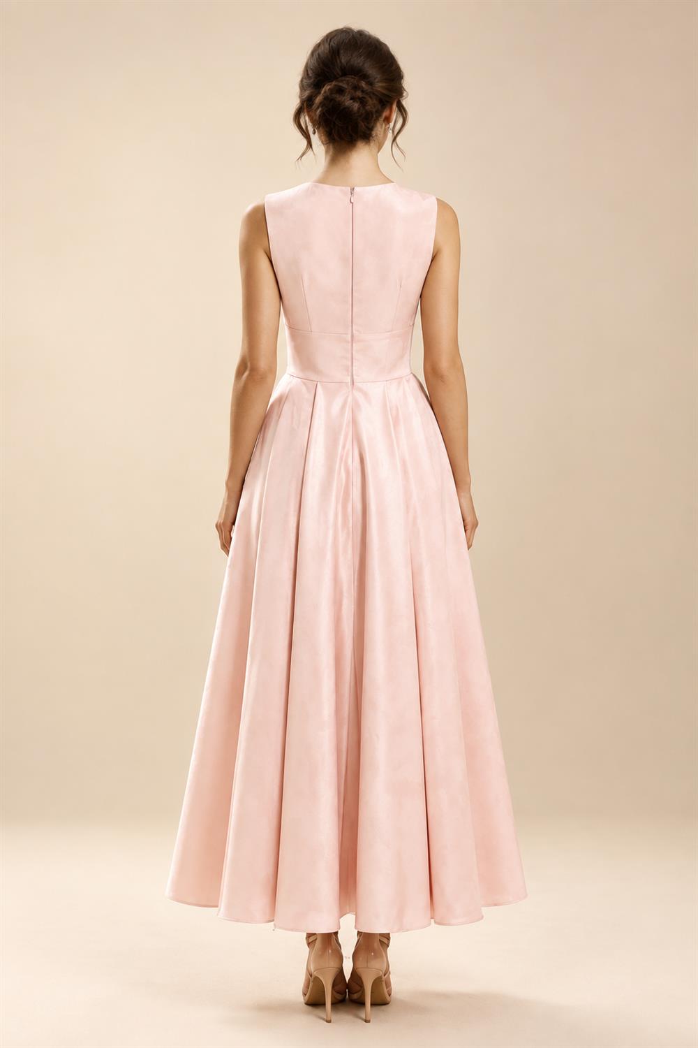 Jacquard Sheath/Column V-Neck Floor-Length Mother of the Bride & Groom Dresses with Ruffles & Ruched Waist (SHI22501060)