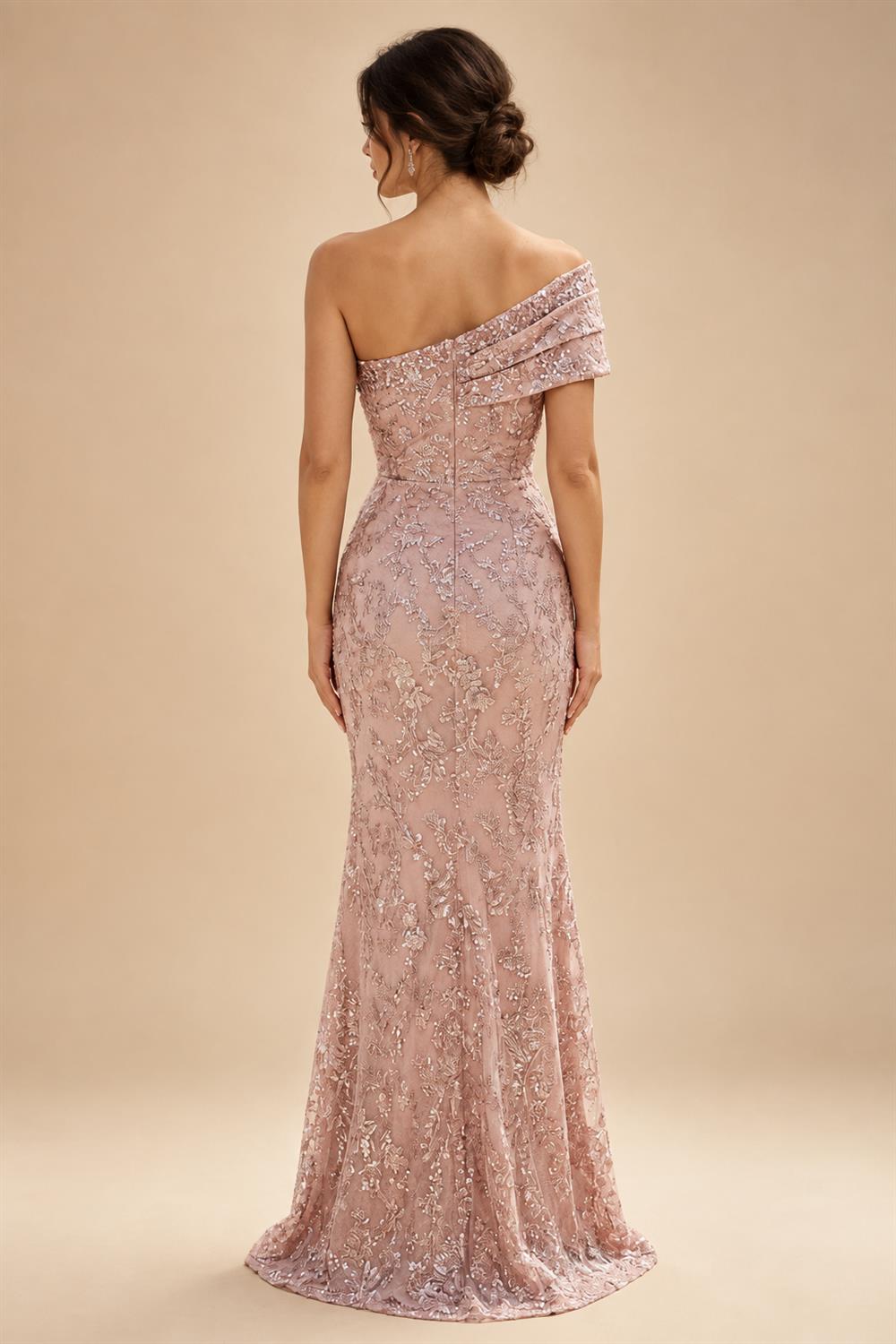Sheath/Column Off Shoulder Chiffon Floor-Length Mother of the Bride & Groom Dresses with Lace Appliques (SHI22501551)