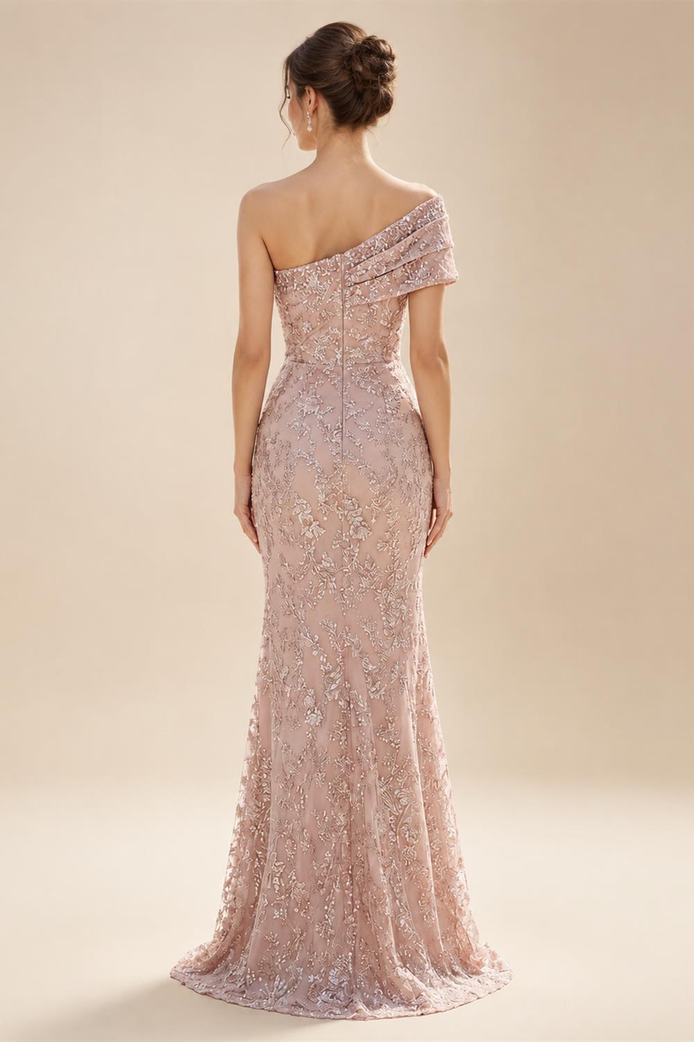Sheath/Column Off Shoulder Chiffon Floor-Length Mother of the Bride & Groom Dresses with Lace Appliques (SHI22501551)