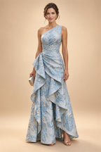 A-Line/Princess Scoop Neck Chiffon Maxi Mother of the Bride & Groom Dresses with Lace Appliques & Pleats (SHI22501638)