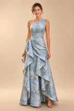 A-Line Floral Sequin Lace Floor-Length Mother of the Bride & Groom Dresses with Ruched Satin Bodice (SHI22500639)