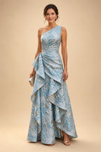 Sheath/Column Scoop Neck Lace Appliques Maxi Mother of the Bride & Groom Dresses with Ruched Waist & Sequin (SHI22501632)