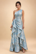 Sheath Chiffon Floral Print Cape Sleeves Mother of the Bride & Groom Dresses for Formal Wedding (SHI22500682)