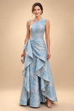 A-Line/Princess V-Neck Floral Embroidery Maxi Mother of the Bride & Groom Dresses with Ruched Waist (SHI22501624)