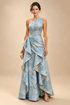 A-Line/Princess V-Neck Chiffon Maxi Mother of the Bride & Groom Dresses with Rhinestones & Pleats (SHI22501693)
