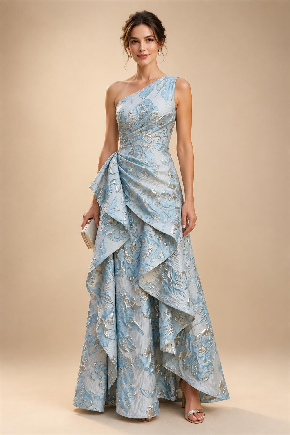 Pantsuits Separates Scoop Neck Sequins Asymmetrical Ankle-Length Mother of the Bride Dress with Slit (SHI22500132)
