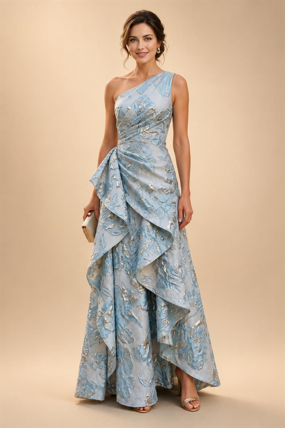 A-Line/Princess Scoop Neck Chiffon Maxi Mother of the Bride & Groom Dresses with Ruffles (SHI22501599)