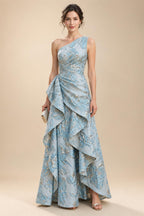 Sheath Silk Off Shoulder Ruched Maxi Mother of the Bride & Groom Dresses (SHI22500808)