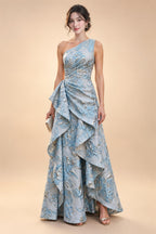 A-Line/Princess Off Shoulder Chiffon Floor-Length Mother of the Bride & Groom Dresses with Sequin, Lace Appliques & Pleats (SHI22501662)