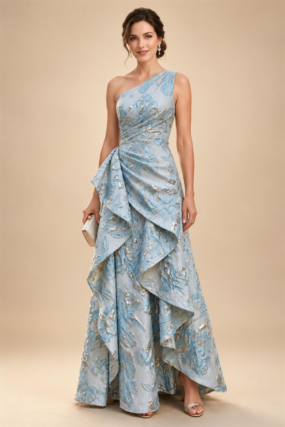 A-Line/Princess Sweetheart Chiffon Maxi Mother of the Bride & Groom Dresses with Lace Appliques & Ruched Bodice (SHI22501637)