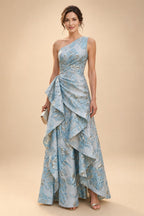 A-Line Chiffon Cape Sleeves Floor-Length Mother of the Bride & Groom Dresses with Floral Sequin Bodice (SHI22500691)