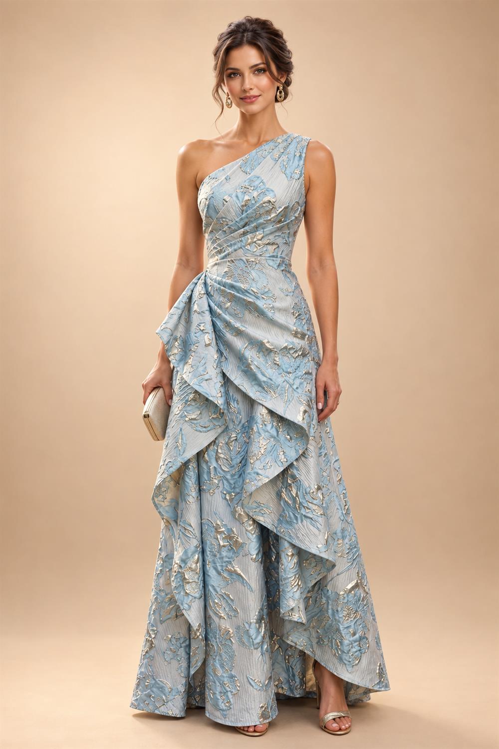 A-Line/Princess Mini Sparkly Sequin Tiered Homecoming Dresses with Spaghetti Straps (SHI22370561)