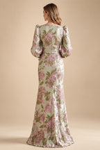 Sheath/Column Scoop Neck Velvet Maxi Mother of the Bride & Groom Dresses with Ruched Waist (SHI22501595)
