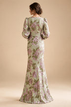 A-Line/Princess Scoop Neck Chiffon Floor-Length Mother of the Bride & Groom Dresses with Tiered Layers & Ruffles (SHI22501612)