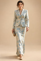 Two-Piece Mermaid Long Sleeve Floor-Length Mother of the Bride Dresses with Blazer Jacket (SHIA22500213)