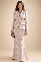 Two-Piece Mermaid Long Sleeve Floor-Length Mother of the Bride Dresses with Blazer Jacket (SHIA22500213)