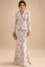 Two-Piece Mermaid Long Sleeve Floor-Length Mother of the Bride Dresses with Blazer Jacket (SHIA22500213)