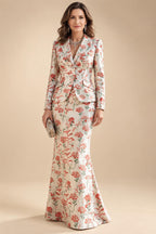 Two-Piece Mermaid Long Sleeve Floor-Length Mother of the Bride Dresses with Blazer Jacket (SHIA22500213)