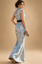 Two-Piece Mermaid Long Sleeve Floor-Length Mother of the Bride Dresses with Blazer Jacket (SHIA22500213)
