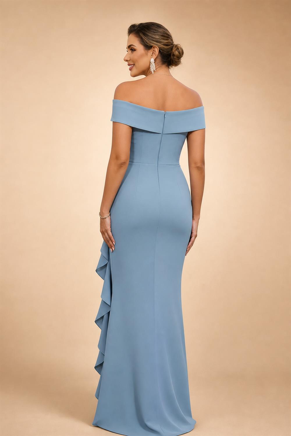 A-Line Floor Length One Shoulder Long Mother of the Bride Dresses with Lace (SHI22500179)