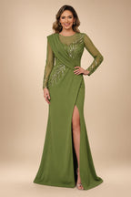 Sheath/Column Floral Lace Mother of the Bride & Groom Dresses with Rhinestones (SHI22500658)