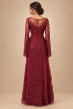 A-Line Chiffon Floral Print 3/4 Cape Sleeves Tiered Mother of the Bride & Groom Dresses with Beaded Waist Embellishment (SHI22500669)