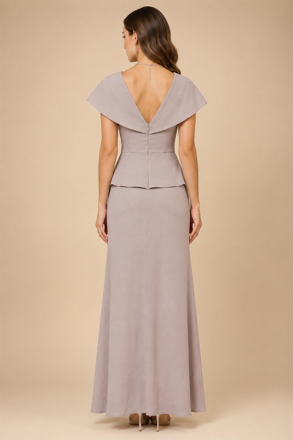 V Neck Chiffon Short Sleeves Mother of the Bride Dresses (SHIR1110366)