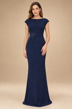 A-Line Chiffon Cape Sleeves Floor-Length Mother of the Bride & Groom Dresses with Floral Sequin Bodice (SHI22500691)