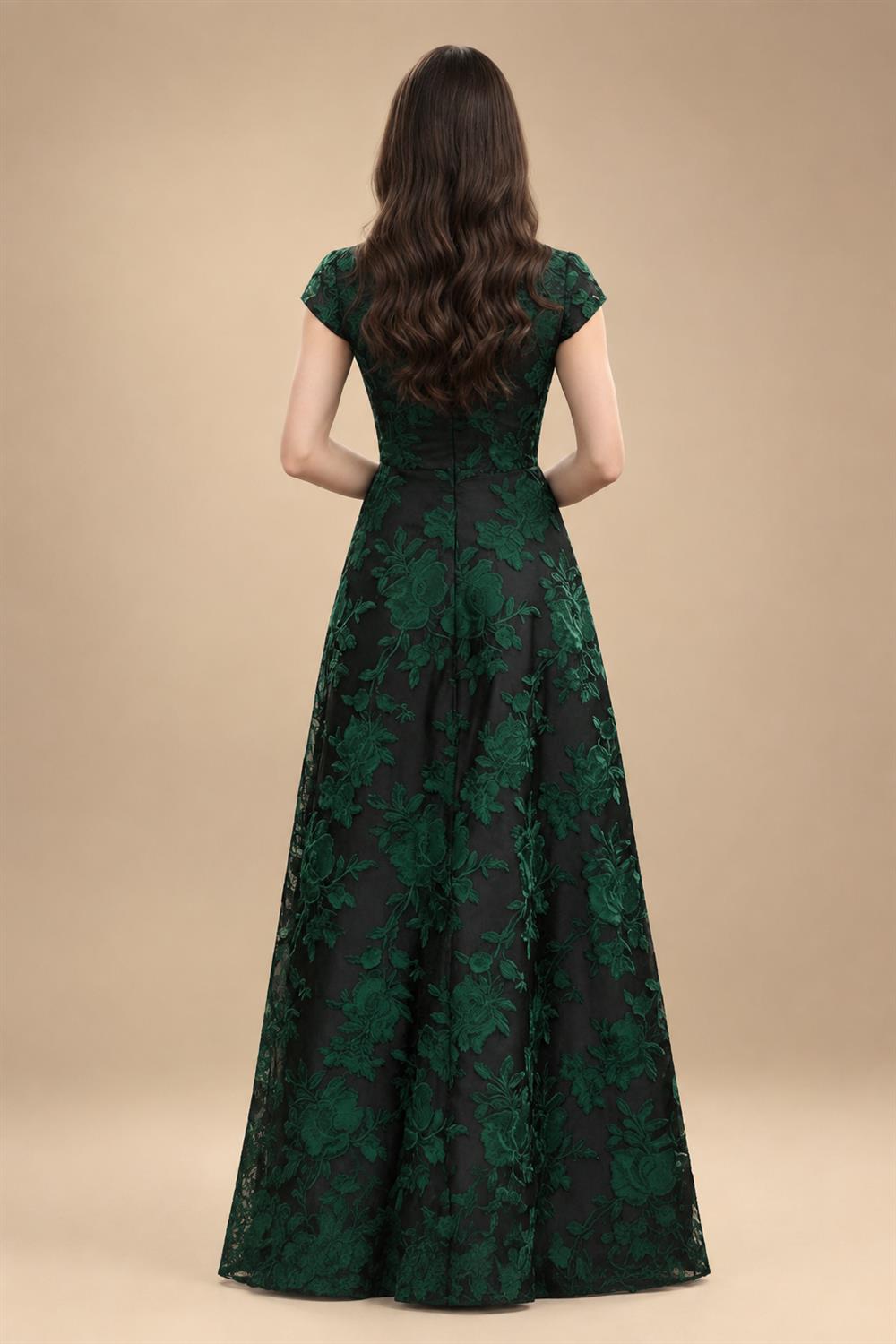 Sequin Floral Sheath/Column V-Neck Floor-Length Mother of the Bride & Groom Dresses with Ruched Waist (SHI22501219)