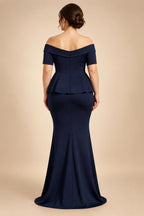 A-Line/Princess V-Neck Satin Tea-Length Mother of the Bride Dresses with Flower (SHI22500080)