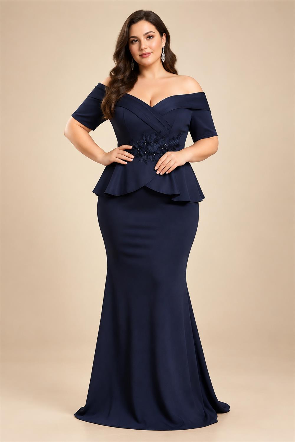 A-Line/Princess V-Neck Satin Tea-Length Mother of the Bride Dresses with Flower (SHI22500080)